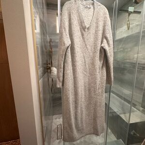 Zara Light Gray Long Sleeve Dress
